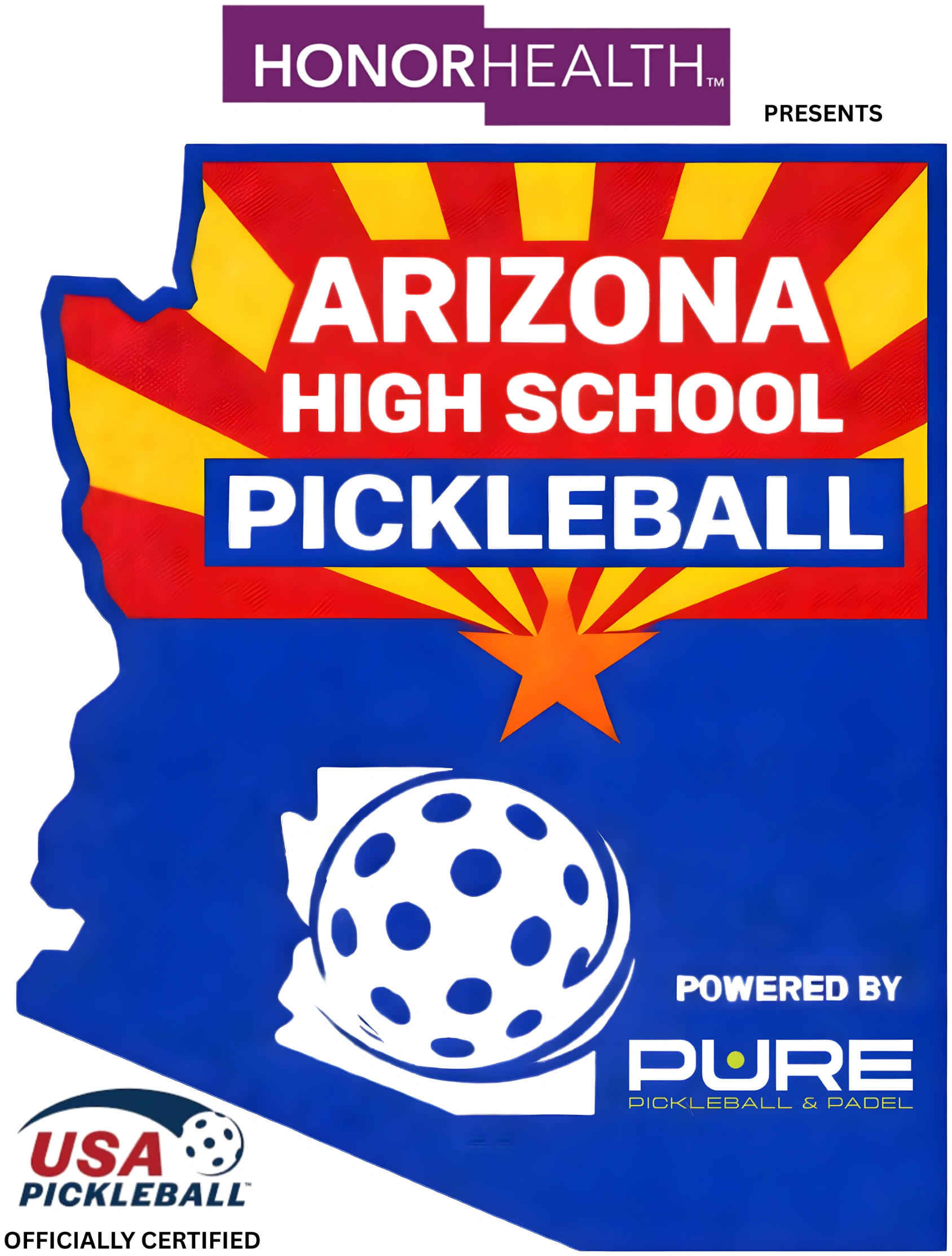 HonorHealth presents Arizona High School Pickleball, powered by PURE — USA Pickleball officially certified